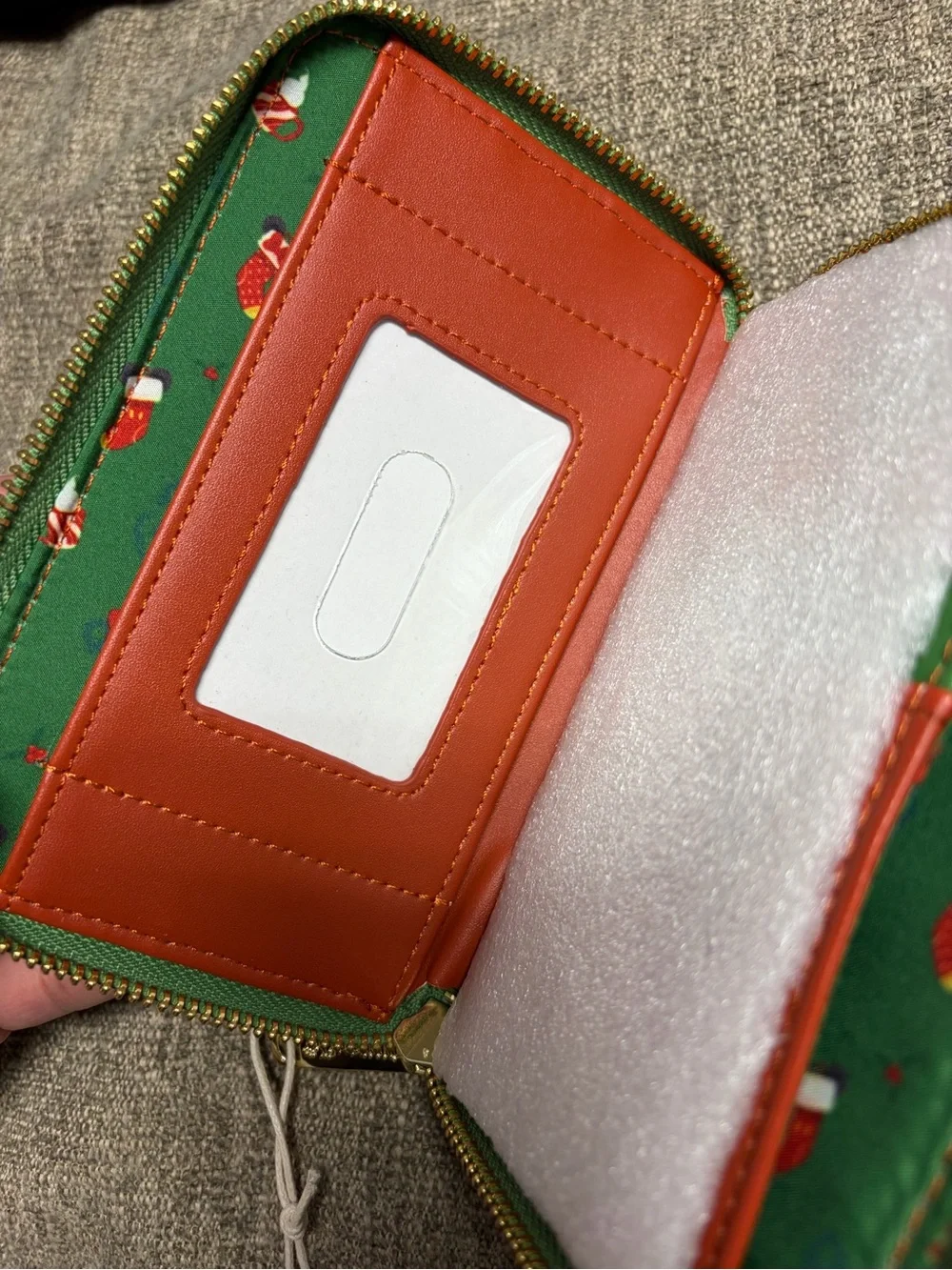 LOUNGEFLY DISNEY MICKEY MINNIE HOT COCOA FIREPLACE ZIP AROUND WALLET, NEW!